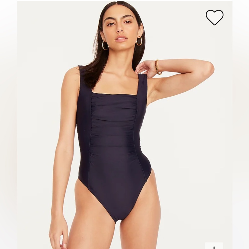 Jcrew Ruched squareneck one-piece swimsuit